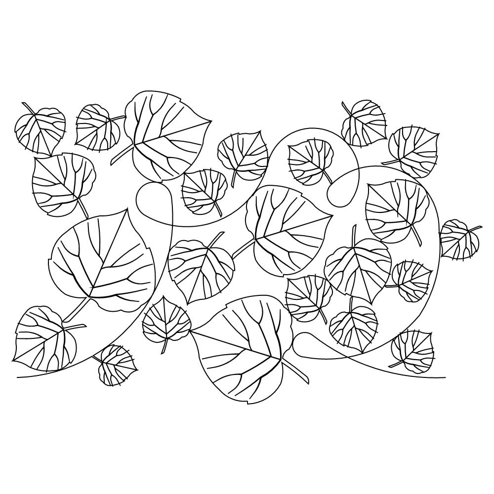 Aspen Leaves Pano 001 Digital Pattern Sweet Dreams Quilt Studio   Aspen Leaves Pano 001 